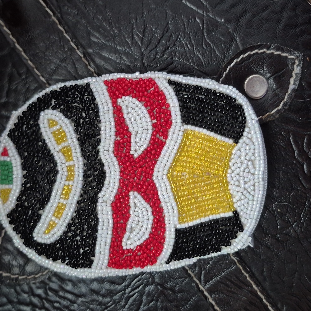 Beaded Mask Coin Purse Vintage 5" Really Cool! - Picture 4 of 7